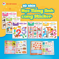 Combo 5 quyển Bé vui học Tiếng Anh cùng Sticker