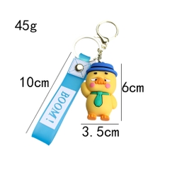 móc khóa vịt đội mũ xanh - dây dài 10cm mô hình cao 6cm - nặng : 50gram - no box K77-T1-S2