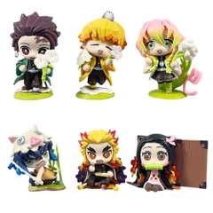 Hàng Cao Cấp -  Mô hình Kimetsu - Bộ 6 Nhân Vật Lưỡi Quỷ - Cao : 6-9cm - Nặng : 400gram - Kimetsu No Yaiba - No Box - N3-K45-T1-S3