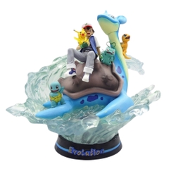 Hàng Cao Cấp -  Mô Hình Pokemon Satoshi cưỡi thú bản cao cấp - Cao : 35cm - Nặng : 2800gram - Figure pokemon - Full Box - N3-T5