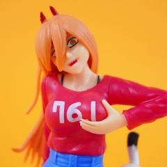 Mô Hình Chainsaw Man Power + mèo đi kèm siêu đẹp - cao 18cm nặng 120g - Figure Chainsaw Man - Có hộp màu - K60-T3-S1