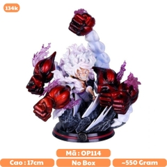 Mô Hình OnePiece Luffy nika gear 5 ( tay đỏ ) 5 đấm siêu đẹp cao 17cm nặng 550gram , Figure OnePiece - no box - bọc túi opp - N4-K4-BL2