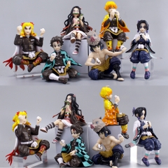 Mô Hình Kimetsu No Yaiba Viêm Trụ dáng ngồi cao 12cm - Figure Thanh gươm diệt quỷ - Có Vỏ Hộp màu