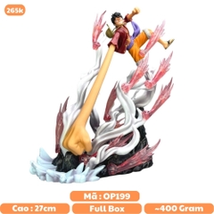 Mô Hình OnePiece Luffy chiến đấu - Cao 27cm- ngang 25cm - nặng 400gram - full box - có hộp màu - K18-T4-S3