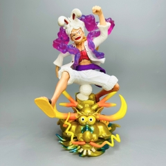 Mô Hình OnePiece Luffy gear 5 tai thỏ cưỡi đầu rồng siêu đẹp Cao 22cm - Nặng 500gram , Figure OnePiece - no box- D-7