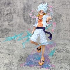 Mô Hình OnePiece Luffy gear 5 dáng đứng tay cầm sét Đế Trong - Cao 24cm - Nặng 400gram , Figure OnePiece - Full Box - (A-13)