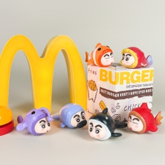 Mô Hình bộ 6 Shin bút chì cosplay cá - Cao 4.5cm - nặng 300gram - Figure Cậu Bé Bút Chì - bọc túi OPP - Hộp Màu - HM57 -K14-T1-S4