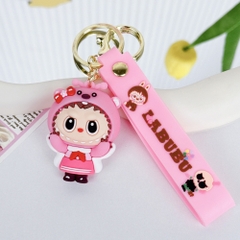Móc Khóa labubu cosplay Loopy hồng - Dây móc dài : 10cm - Mô Hình Cao : 6cm - Nặng : 50gram - No Box : bọc túi OPP K76-T3-S5