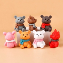 Mô hình bộ 8 gấu - cao 5cm - Nặng 300gram - Bọc Túi - No Box - K22-T3-S9