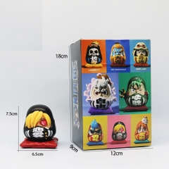 Mô Hình OnePiece sanji chibi Tượng thần tài Daruma - Cao 7.5cm - nặng 200gram - Figure OnePiece - Có Hộp Màu - K26-T1-S5