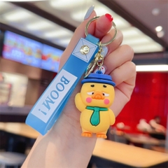 móc khóa vịt đội mũ xanh - dây dài 10cm mô hình cao 6cm - nặng : 50gram - no box K77-T1-S2