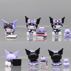 Mô Hình Kuromi bộ 6 hộp kuromi bản B - Cao 6-7cm - Nặng 500gram - Bọc Túi Opp - Hộp Màu - K33-T1-S6