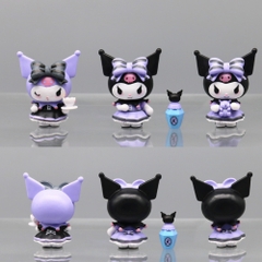Mô Hình Kuromi bộ 6 hộp kuromi bản B - Cao 6-7cm - Nặng 500gram - Bọc Túi Opp - Hộp Màu - K33-T1-S6