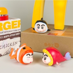 Mô Hình bộ 6 Shin bút chì cosplay cá - Cao 4.5cm - nặng 300gram - Figure Cậu Bé Bút Chì - bọc túi OPP - Hộp Màu - HM57 -K14-T1-S4