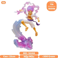 Mô hình đồ chơi - Luffy Gear 5 Nika trắng bản có vũ khí cầm tay trạng thái chiến đấu cao 22 cm - OnePiece  - Có Hộp Đẹp - D - 9