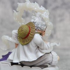 Hàng Cao Cấp -  Mô Hình OnePiece Luffy gear 5 áo trắng ngồi cười tay chống cằm có đế siêu đẹp Cao 15cm - Nặng 500gram , Figure OnePiece - Full Box K18-T3-S2