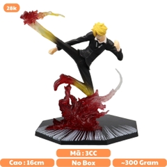 ( Hàng Thường ) Mô hình Sanji  đế không có chữ  Cao 16cm - Bộ Fzero - One Piece - No Box - ( A - 14 )