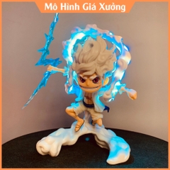 Mô Hình OnePiece Luffy nika gear 5 chế led trạng thái chiến đấu tay cầm vũ khí cao 16cm nặng 300g , Figure OnePiece - bọc túi opp - có hộp màu - K11-T3-S6