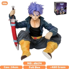 Mô Hình DragonBall Trunks ngồi cầm kiếm - Cao 14cm - rộng 11cm - nặng 480gram - Phụ kiện : 1 Kiếm - Figure DragonBall - Có Hộp màu - N4-K14