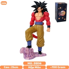 Mô hình DragonBall SonGoku SSJ4 đứng trên đá  Cao 25cm - Nặng 700 Gram - Dragon Ball - Có Hộp màu -K4-T1-S2