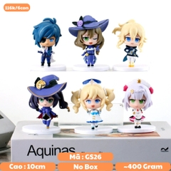 Mô Hình Genshin Bộ 6 nhân vật Jean , Lisa , Barbara , Noelle , Mona , Kaeya cao 10cm nặng 400 gram - Figure  Genshin Impact - no box - K21-T2-S12