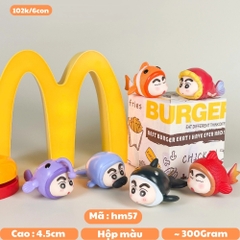 Mô Hình bộ 6 Shin bút chì cosplay cá - Cao 4.5cm - nặng 300gram - Figure Cậu Bé Bút Chì - bọc túi OPP - Hộp Màu - HM57 -K14-T1-S4