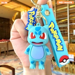 Móc Khóa Pokemon ếch xanh Fushigidane - Dây móc dài : 10cm - Mô Hình Cao : 7cm - Nặng : 50gram - No Box : bọc túi OPP -K78-T6-S1