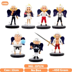 Mô hình OnePiece Bộ 7 nhân vật Chibi Seraphim - Cao 12cm - nặng 460Gram - Phụ kiện : Đế + Vũ Khí ( Tùy Nhân Vật )- Figure OnePiece - No Box - K26-T1-S12