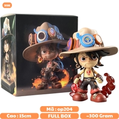 Mô Hình OnePiece Ace chibi dáng đứng - Cao 15cm - Nặng 300gram - Có Hộp màu - Figure anime One Piece - K17-T3-S12