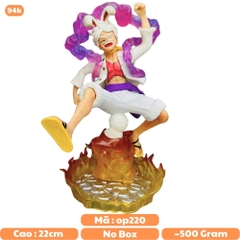 Mô Hình OnePiece Luffy gear 5 tai thỏ Đế Lửa siêu đẹp Cao 22cm - Nặng 500gram , Figure OnePiece - box màu - D - 9