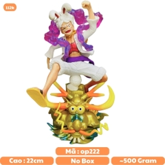 Mô Hình OnePiece Luffy gear 5 tai thỏ cưỡi đầu rồng siêu đẹp Cao 22cm - Nặng 500gram , Figure OnePiece - no box- D-7