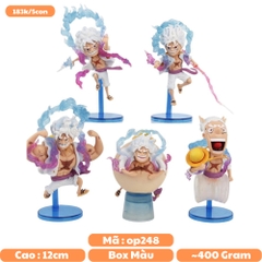Mô hình OnePiece Bộ 5 Luffy gear 5 trạng thái Nika - Cao 12cm - nặng 400gram - Phụ kiện : Đế - Figure One Piece - Bọc Túi - Hộp Màu - K21-T1-S10