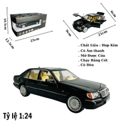 Mô Hình xe mẹc đen tỉ lệ 1:24 Hợp kim có thể mở cửa - bánh sau chạy cót - Dài 21cm - cao 6cm - nặng 800gram - Figure Oto - FULL BOX : box màu - SKU : oto390 - K70-T5-S1