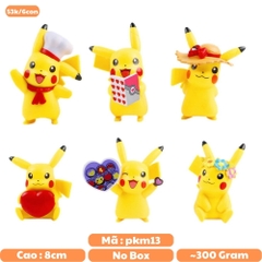 Mô Hình POKEMON Bộ 6 Pikachu siêu dễ thương- Cao 8cm - nặng 260gram - Figure POKEMON No box : bọc túi OPP - N3-K47-T3-S1-S2
