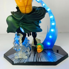 Mô hình OnePiece Zoro có 2 đầu  đế không có chữ có led USB - Bộ FZ - One Piece - No Box - K12-T2-S2