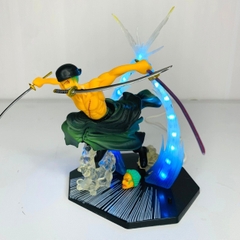 Mô hình OnePiece Zoro có 2 đầu  đế không có chữ có led USB - Bộ FZ - One Piece - No Box - K12-T2-S2