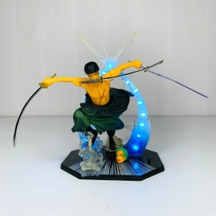 Mô hình OnePiece Zoro có 2 đầu  đế không có chữ có led USB - Bộ FZ - One Piece - No Box - K12-T2-S2