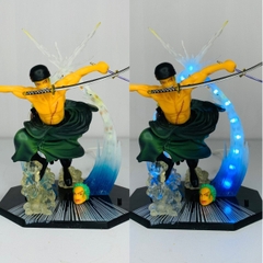 Mô hình OnePiece Zoro có 2 đầu  đế không có chữ có led USB - Bộ FZ - One Piece - No Box - K12-T2-S2