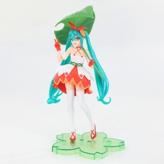 Mô Hình Hatsune Miku cầm lá - Cao 21cm - nặng 180gram - Figure Miku - No Box - K10-T1-S2