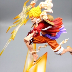 Mô Hình OnePiece Luffy nika gear 5 nika đỏ trạng thái chiến đấu tay cầm vũ khí Cao 46cm - rộng 20 - nặng 1kg9 + FULL BOX + Phụ kiện Tia sét + LED + Ổ nguồn led , Figure OnePiece - có vỏ hộp màu - K19-T3-S10