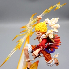 Mô Hình OnePiece Luffy nika gear 5 nika đỏ trạng thái chiến đấu tay cầm vũ khí Cao 46cm - rộng 20 - nặng 1kg9 + FULL BOX + Phụ kiện Tia sét + LED + Ổ nguồn led , Figure OnePiece - có vỏ hộp màu - K19-T3-S10