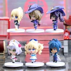 Mô Hình Genshin Bộ 6 nhân vật Jean , Lisa , Barbara , Noelle , Mona , Kaeya cao 10cm nặng 400 gram - Figure  Genshin Impact - no box - K21-T2-S12