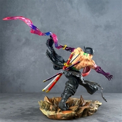Mô Hình OnePiece Zoro đẫm máu chiến đấu - Cao 31cm - nặng 1kg5 + Box Bìa - hộp xốp + Phụ kiện đi kèm gồm có 1 kiếm + 2 đầu thay thế - Figure OnePiece - Có Hộp - K13-T4-S2