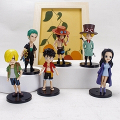 Mô hình OnePiece Bộ 6 chibi các nhân vật One Pice - Cao 7-8cm - nặng 200gram- Figure OnePiece - No Box - K18-T2-S12