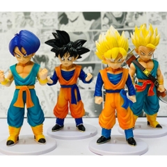 Mô Hình Dragon Ball Bộ 4 Goku và Trunks kids - cao 18-19cm - nặng 1kg2 - DragonBall - NoBox - (F-12)