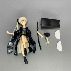 Mô Hình Kasugano Sora váy kimono Đen - Cao 9cm - nặng 100gram - Phụ kiện : không đế + 1 tay cầm quạt + 1 tay cầm kiếm + Miếng dán - Figure Kasugano Sora - No Box