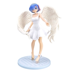Mô Hình RE:ZERO Rem Thiên thần váy trắng - Cao 21cm - ngang 12cm - nặng 200gram  - Figure RE:ZERO - no box - K20-T3-S6