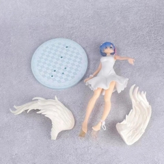 Mô Hình RE:ZERO Rem Thiên thần váy trắng - Cao 21cm - ngang 12cm - nặng 200gram  - Figure RE:ZERO - no box - K20-T3-S6