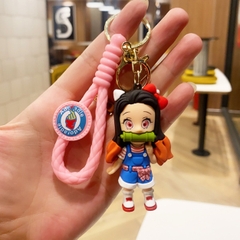 Móc Khóa Nezuko - Dây móc dài : 9.5cm - Mô Hình Cao : 7.3cm - Nặng : 50gram - No Box : bọc túi OPP K78-T6-S2