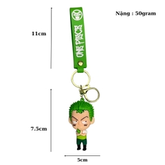Móc Khóa Zoro - Dây móc dài : 11cm - Mô Hình Cao : 7.5cm - Nặng : 50gram - No Box : bọc túi OPP - K79-T6-S12